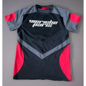 Vie Riche Paris Short Sleeve T-shirt Black Red Logo Euro Designer Men Large JBHS